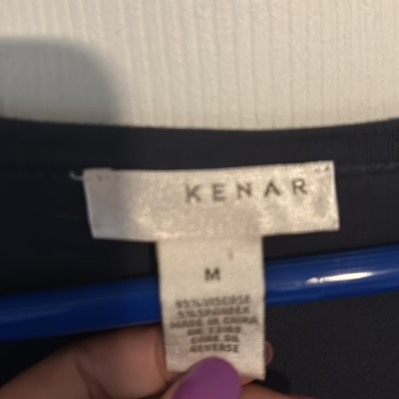 Kenar size M gray top. v neck and ruched. balloon sleeves with elastic - Picture 4 of 11